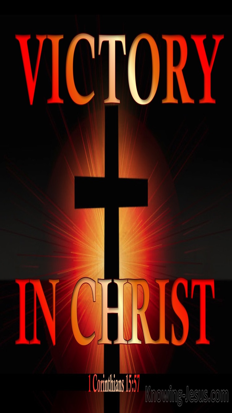 1 Corinthians 15:57 Victory Through Christ (orange)